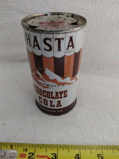 Vintage Shasta Brand Chocolate Cola Flat Top Steel Can | #1927442487