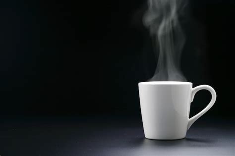 Taza De Café Caliente O Té Y Vapor De Vapor Foto Premium