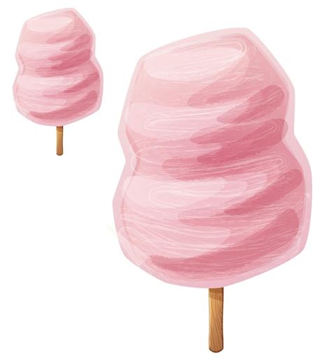 Premium Vector Cotton Candy Fairy Floss On Stick Vector Icon