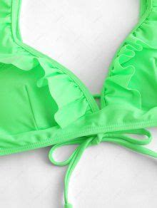 ZAFUL Ruffle Padded Bikini Set In EMERALD GREEN ZAFUL 2024