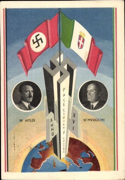 Postcard Adolf Hitler Benito Mussolini Berlin Rome Akpool Co Uk