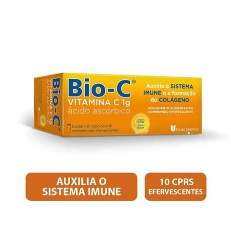 Vitamina Bio C 10 Comprimidos Efervescentes 1g 20mL Vitaminas A