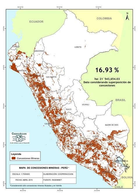 Mapa De Concesiones Mineras Del Per Abril De Cooperacci N