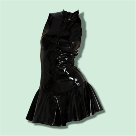 Boowhol Sexy Damen Lackleder Kleid Rock Sexy Dessous Minikleid Enge