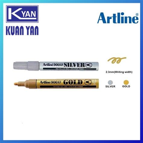 Artline Metalic Ink Paint Marker 900xf Silver Gold Shopee Malaysia