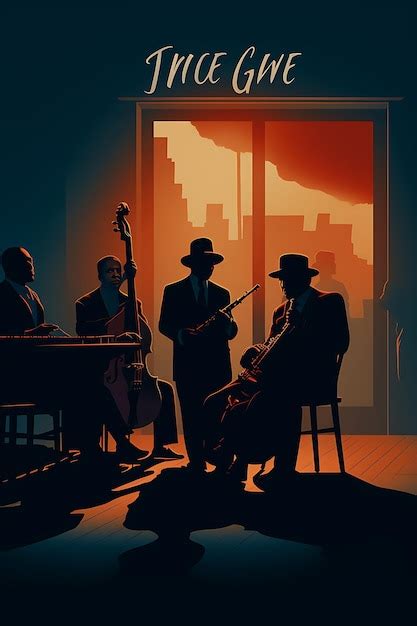 Premium AI Image | Poster Design of Jazz Club Silhouettes of Musicians ...