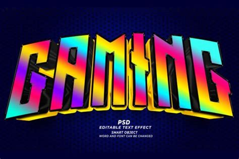 Psd Gaming 3d Editable Text Effect Graphic By Truevector · Creative Fabrica