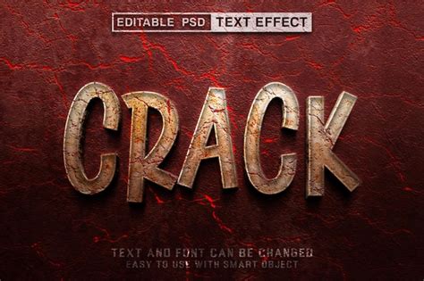 Premium Psd Crack Editable Text Effect