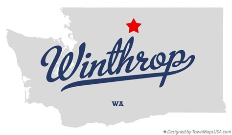 Map of Winthrop, WA, Washington