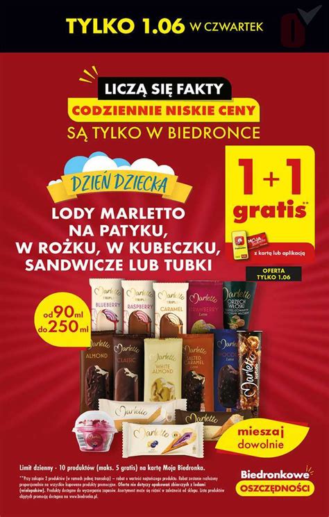 Biedronka W Tym Tygodniu Dzie Dziecka Lody Gratis