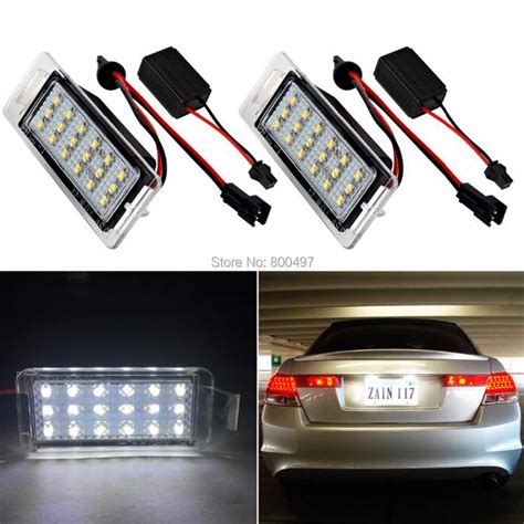 Aliexpress Buy 2 X Car LED Number License Plate Lights Lamp Frame