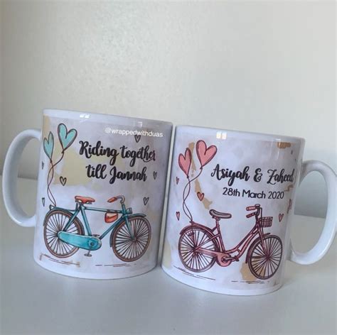 Personalised Wedding Mugs Riding Together Till Jannah Mugs His Her