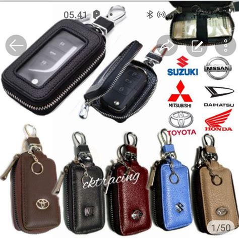 Dompet Remote Keyless Mobil Kulit Asli Honda Toyota Mitsubishi Nissan