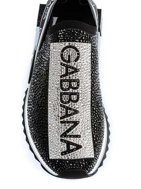 Trainers Dolce And Gabbana Sorrento Crystal Embellished Slip Ons Ck1644az1448s574