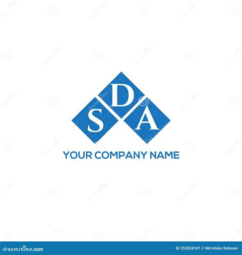 SDA Letter Logo Design On WHITE Background. SDA Creative Initials Letter Logo Concept. SDA ...