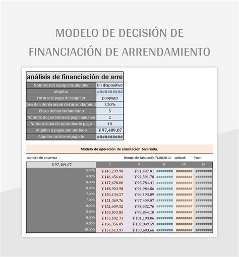 Tabla De Arrendamiento Financiero Excel Image To U