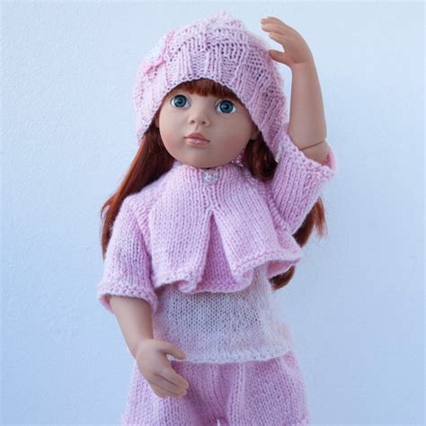 Pdf Doll Clothes Knitting Pattern With Roses Outfit For Etsy