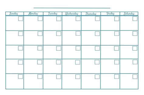 Blank Calendar Printouts