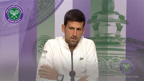 Novak Djokovic Semi Final Press Conference Wimbledon Youtube