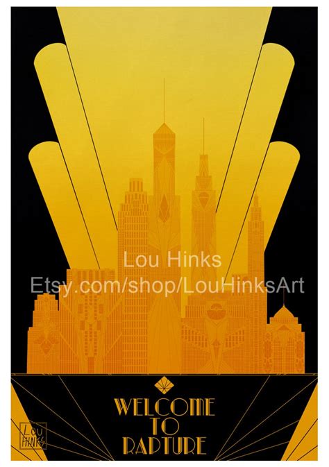 Bioshock inspired Art Deco Rapture print A3 | Etsy