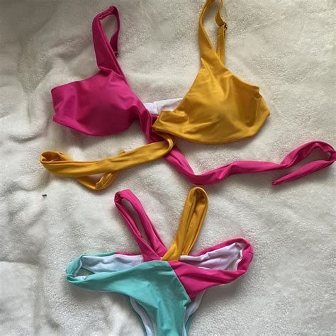 Multi Color Wrap Style Bikini Y Kbikini Depop