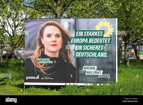 Terry Reintke Grünen Wahlplakat zur Europawahl 2024 Berlin