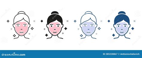 Beauty Cosmetic Face Mask Relax Spa Therapy Pictogram Woman With