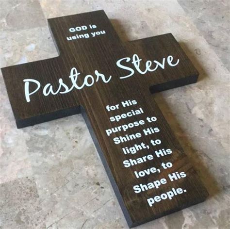 Pastor Appreciation Gift Personalized Cross Wood Wall Cross Etsy