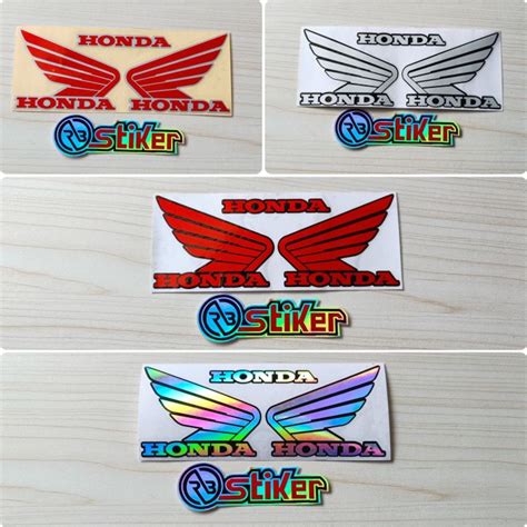 Stiker Logo Sayap Honda Cutting Sticker Sayap Motor Honda Lazada