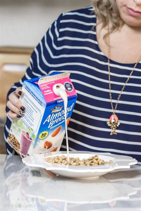 Almond Milk Breakfast With Honey Nut Cheerios April Golightly