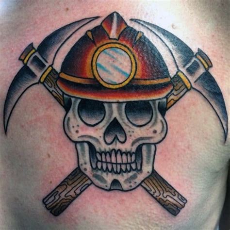 40 Coal Mining Tattoos For Men - Miner Design Ideas