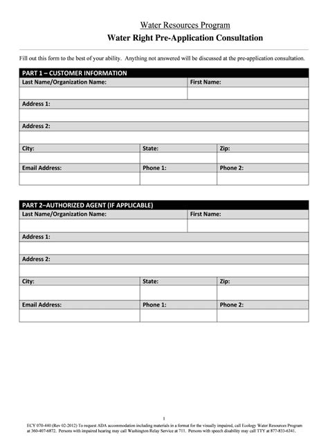 Fillable Online Fortress Wa Water Resources Program Water Right Pre