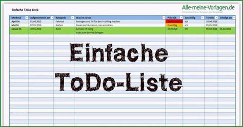 Unvergesslich To Do Liste Excel Vorlage Kostenlos Einfache Todo Liste