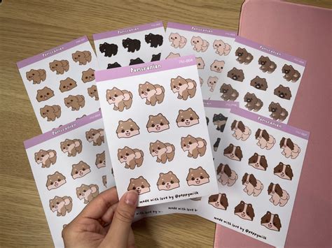 Kawaii Dog Stickers Cute Pomeranian Vinyl Waterproof - Etsy