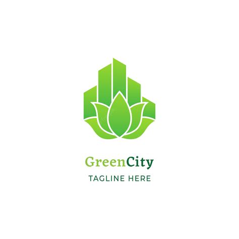 Premium Vector Urban Lotus Green City Logo Design Vector Template