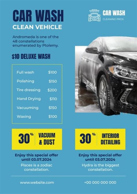 Design This Professional Car Wash Offer Coupon Flyer Layout For Free