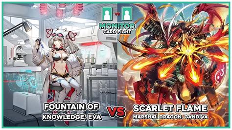 Monitor Card Fight Fountain Of Knowledge Eva Vs Scarlet Flame Marshal