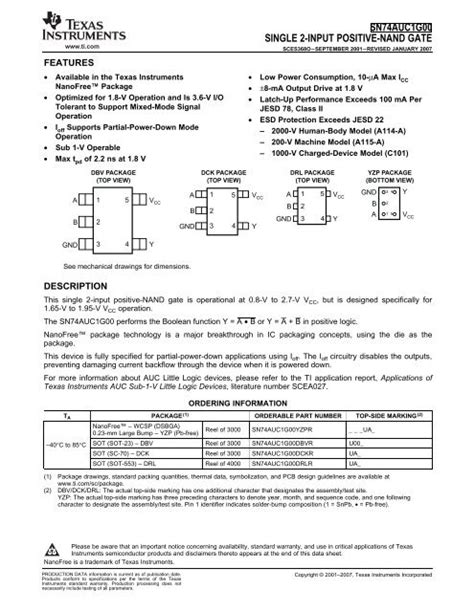 Single 2 Input Positive NAND Gate Datasheetz 59 OFF