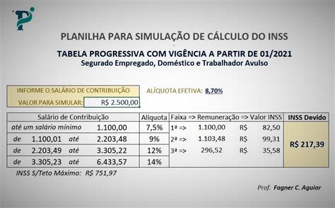 Tabela Inss Planilha Para Simula O De C Lculo Al Quotas Hot Sex