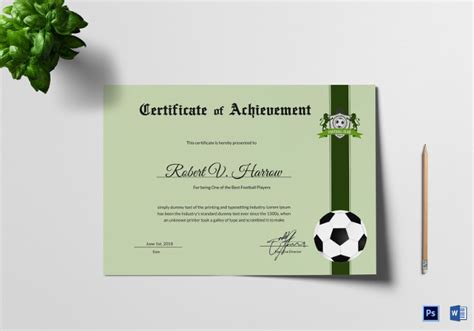 10+ Football Certificate Templates - Word, PDF Documents Download ...