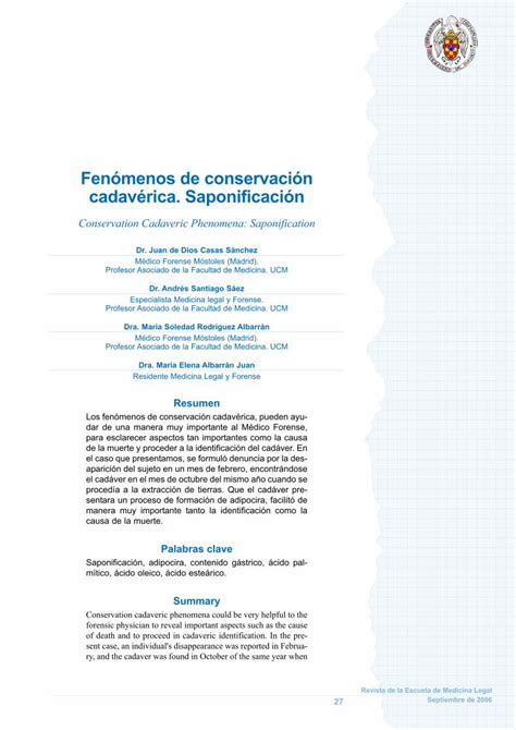 PDF Fenómenos de conservación cadavérica Saponificación DOKUMEN TIPS