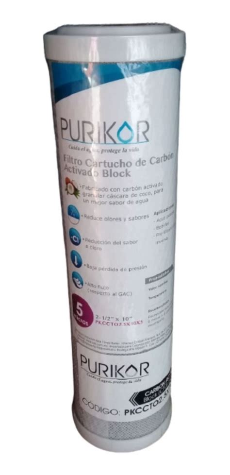 Filtro Cartucho Carb N Activado Block X Marca Purikor Mercado