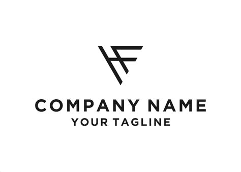 premium vector hf logo design vector