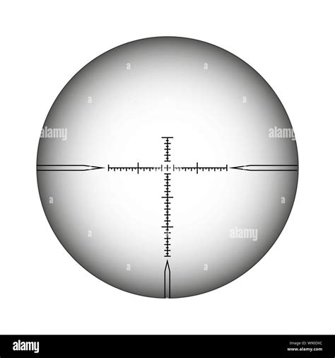 Sniper Scope Cross Rifle Optical Sight Isolated On Transparent