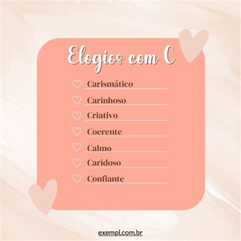 Palavras De Elogios Todas As Letras Do Alfabeto