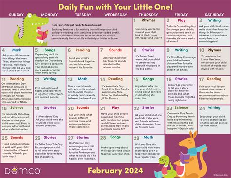 Early Literacy Activities — February 2024 Activities Books And More