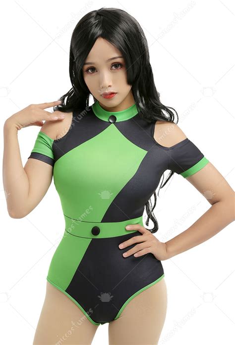 Halloween Shego Costume Sexy One Piece Lingerie Top Quality