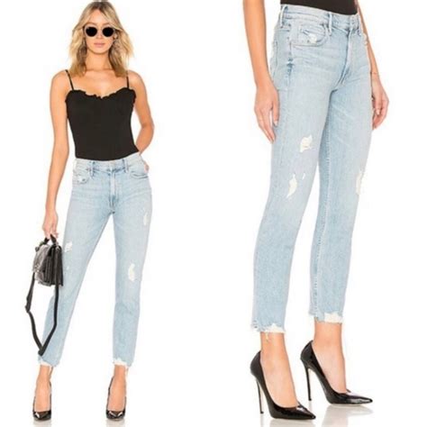 Mother Jeans Mother Superior The Flirt Ankle Fray Jeans In Thanks