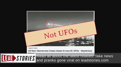 Fact Check Us Navy Did Not See Ufos In July 2019 Navy Classified