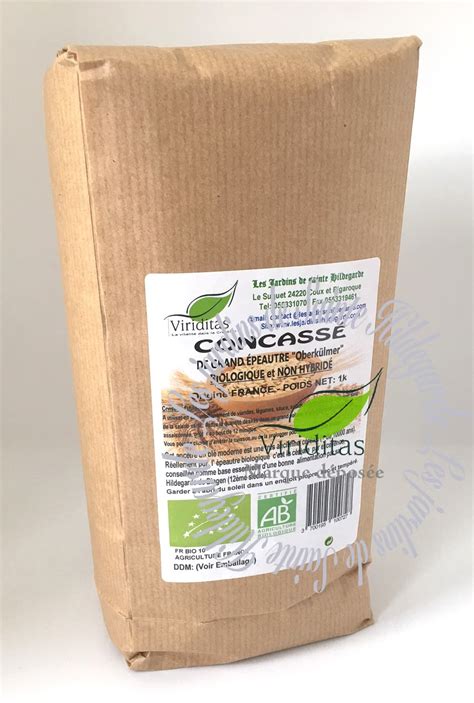 GRAINS CONCASSÉS GE NON CROISÉ BIO 1 KG Les Jardins de Sainte Hildegarde